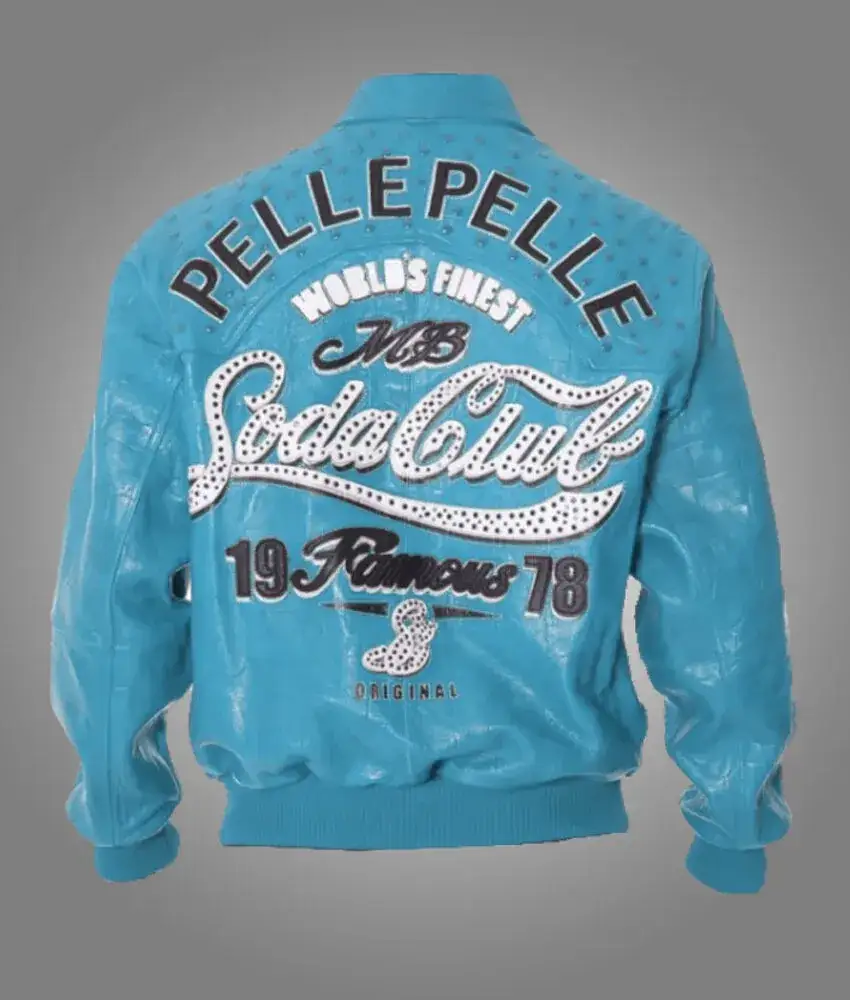 Pelle Pelle Soda Club Turquoise Leather Jacket, pellepelle.us