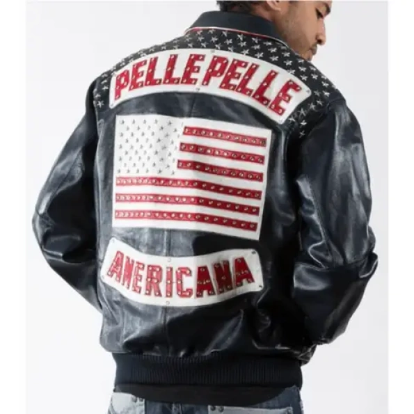 Pelle Pelle Americana Black Red Jacket, pellepelle.us