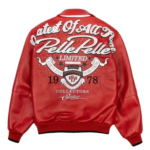 Pelle Pelle Greatest Of All Time Red Leather Jacket, pellepelle.us