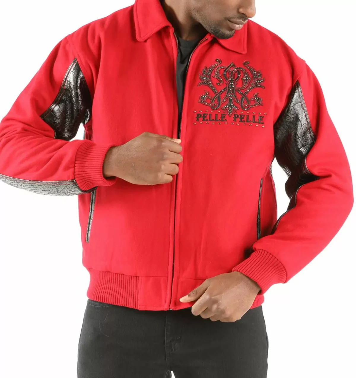 Pelle Pelle Men Forever Flawless Wool Leather Jacket, PELLEPELLE.US