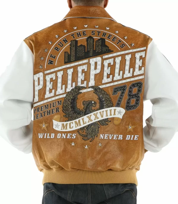 Brown Wild Ones Pelle Pelle Leather Studded Jacket, pellepelle.us