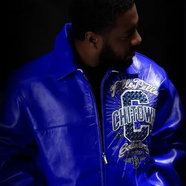 Blue Pelle Pelle Chi Town Leather Jacket pellepelle.us