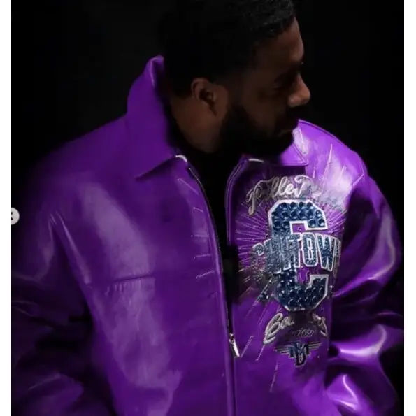 Pelle Pelle Purple Chi-town Leather Jacket , pellepelle.us