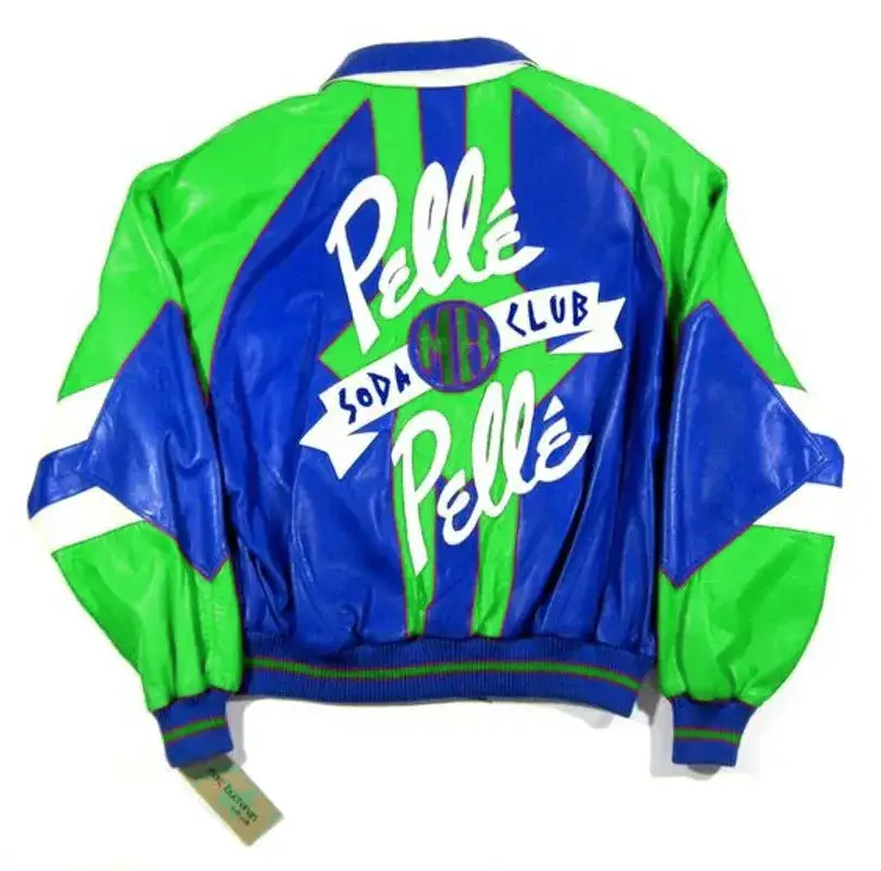 Pelle Pelle Soda Club Green Leather Jacket, pellepelle.us