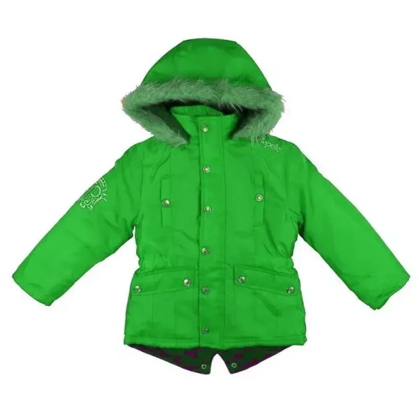 Girls Pelle Pelle Green Snorkel Jacket pellepelle.us