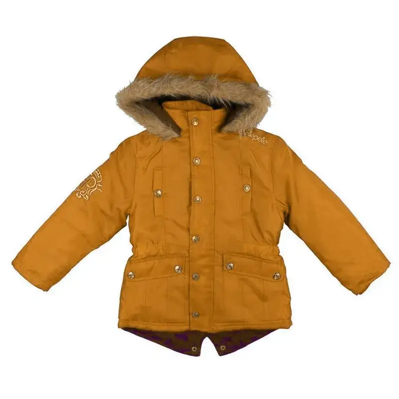 Girls Pelle Pelle Mustard Snorkel Jacket pellepelle.us