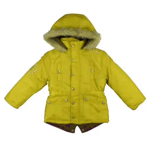 Girls Pelle Pelle Yellow Snorkel Jacket, pellepelle.us