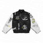 Juice WRLD Legends Never Die Black & White Varsity Jacket pellepelle.us