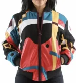 Ladies Pelle Pelle Wool Abstract Jacket, pellepelle.us