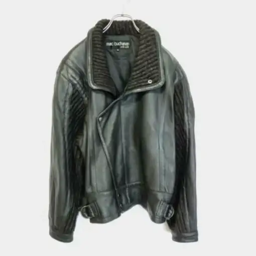 Marc Buchanan Pelle Pelle Sheep Black Leather Jacket, pellepelle.us