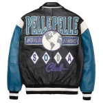 Men Pelle Pelle World Famous Soda Club Plush Blue And Black Jacket, pellepelle.us