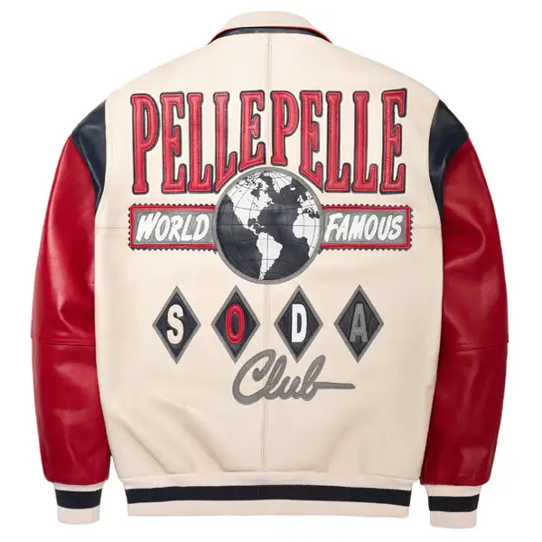 Pelle Pelle Soda Club Cream Leather Jacket, pellepelle.us