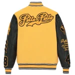 Men Pelle Pelle Yellow Varsity Jacket