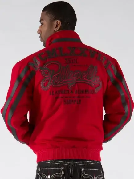 Pelle Pelle Men 35th Anniversary Red Wool Jacket, pellepelle.us