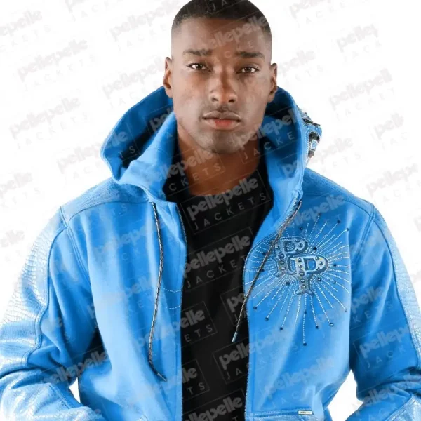 Pelle Pelle 40th Anniversary Blue Wool Jacket, pellepelle.us