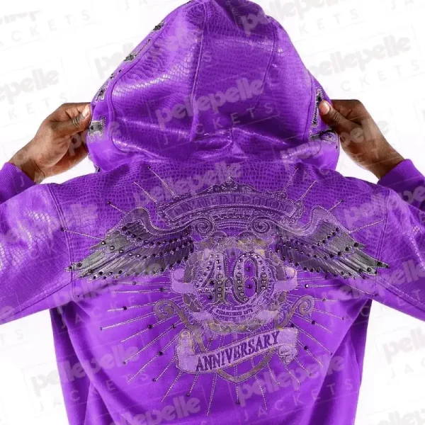 Pelle Pelle 40th Anniversary Dark Purple Wool Jacket, PELLEPELLE.US