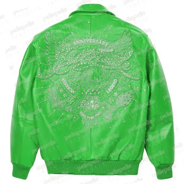 Pelle Pelle 40th Anniversary Green Jacket, pellepelle.us