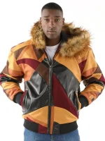 Pelle Pelle Abstract Pattern Woolen Mustard Jacket pellepelle.us