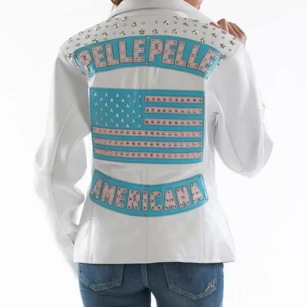 Pelle Pelle American White Leather Jacket, pellepelle.us