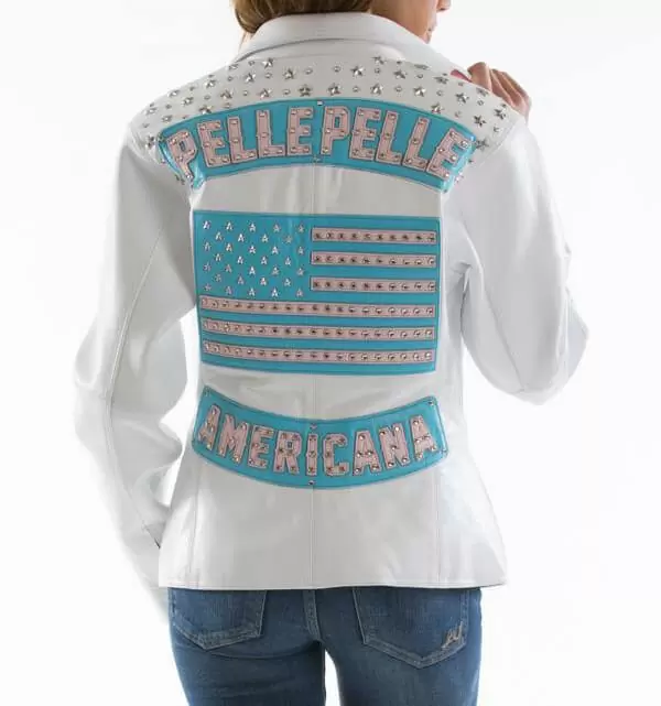 Pelle Pelle American White Leather Jacket, pellepelle.us