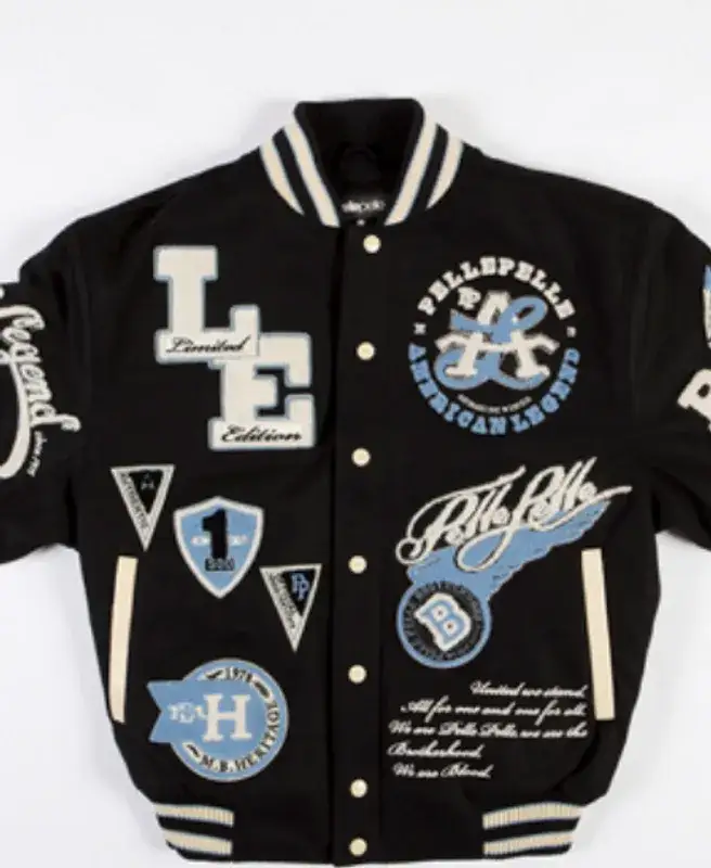 Pelle Pelle American Legend Limited Edition Black Varsity Jacket, pellepelle.us