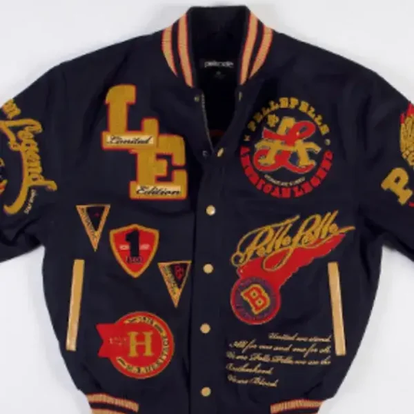 Pelle Pelle American Legend Limited Edition Dark Blue Varsity Jacket, pellepelle.us