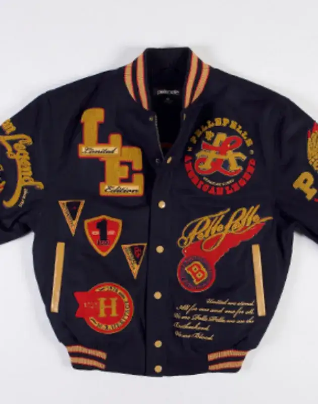 Pelle Pelle American Legend Limited Edition Dark Blue Varsity Jacket, pellepelle.us