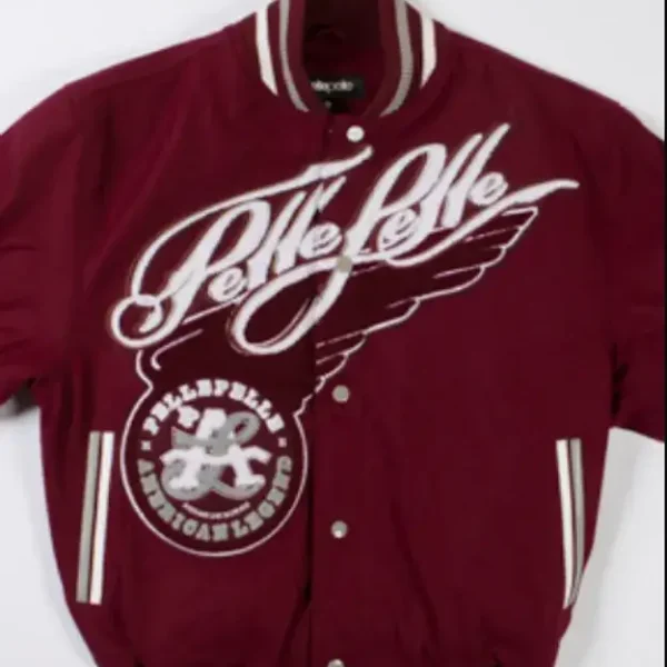 Pelle Pelle American Legend Maroon Varsity Jacket, pellepelle.us