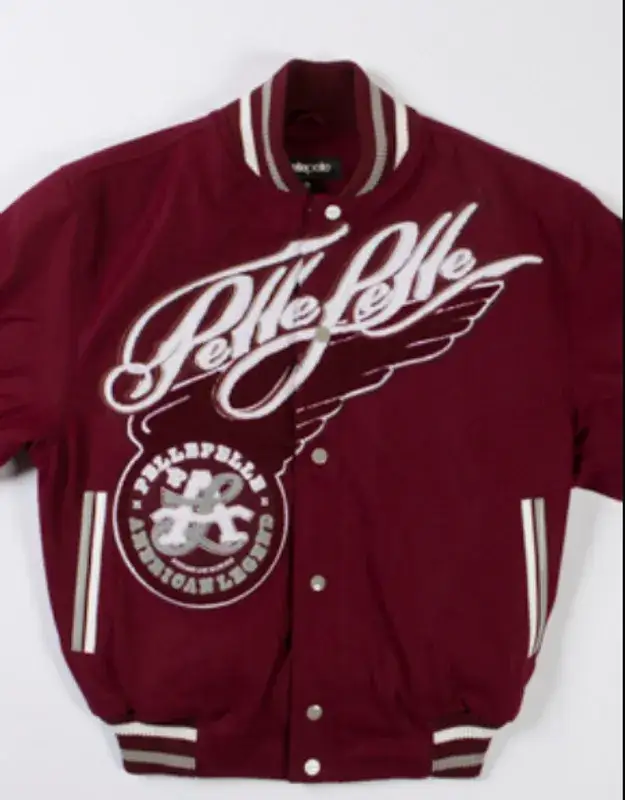 Pelle Pelle American Legend Maroon Varsity Jacket, pellepelle.us