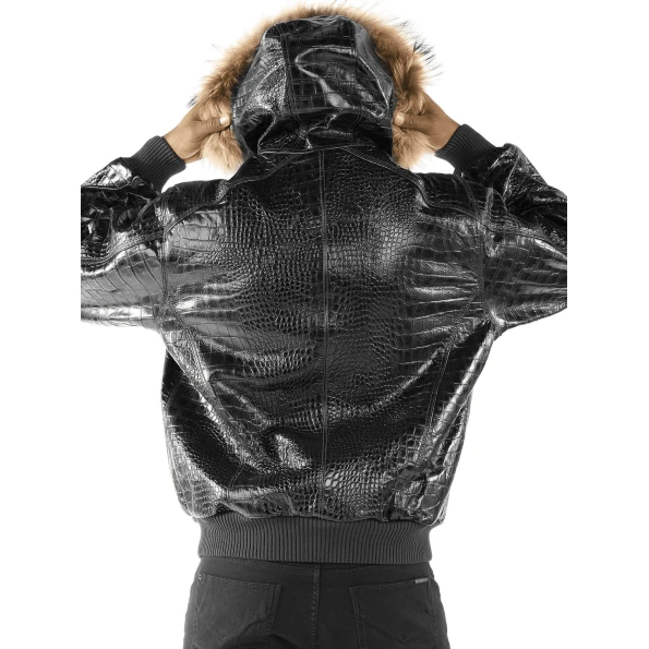 Pelle Pelle Men Black Fur Hood Jacket, pellepelle.us