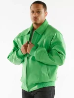 Pelle Pelle Basic In Lime Plush Jacket, pellepelle.us