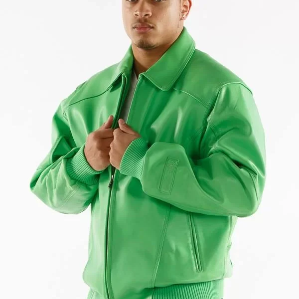 Pelle Pelle Basic In Lime Plush Jacket, pellepelle.us