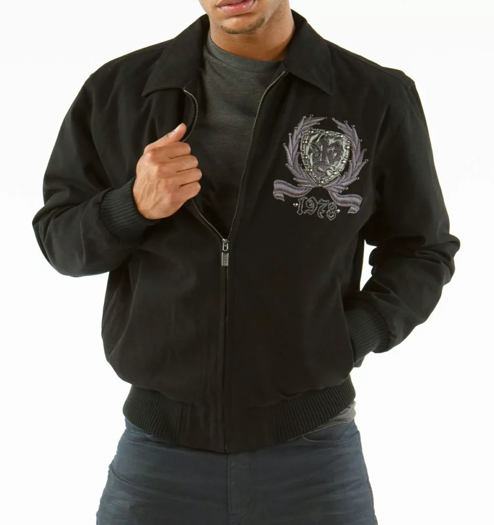 Pelle Pelle Black All For One Studded Wool Jacket, pellepelle.us