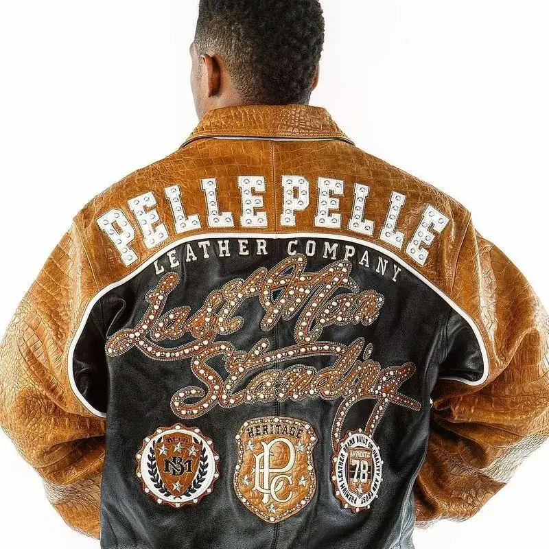 Black and Brown Leather Jacket, pellepelle.us