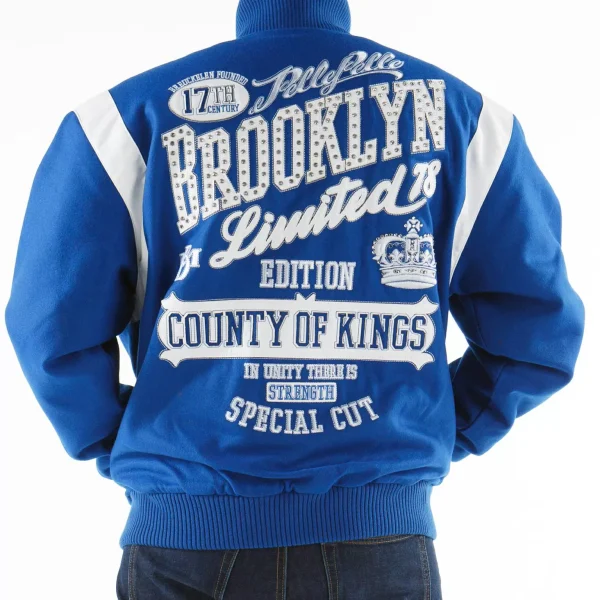 Pelle Pelle Blue Brooklyn Tribute Special Cut Jacket, pellepelle.us