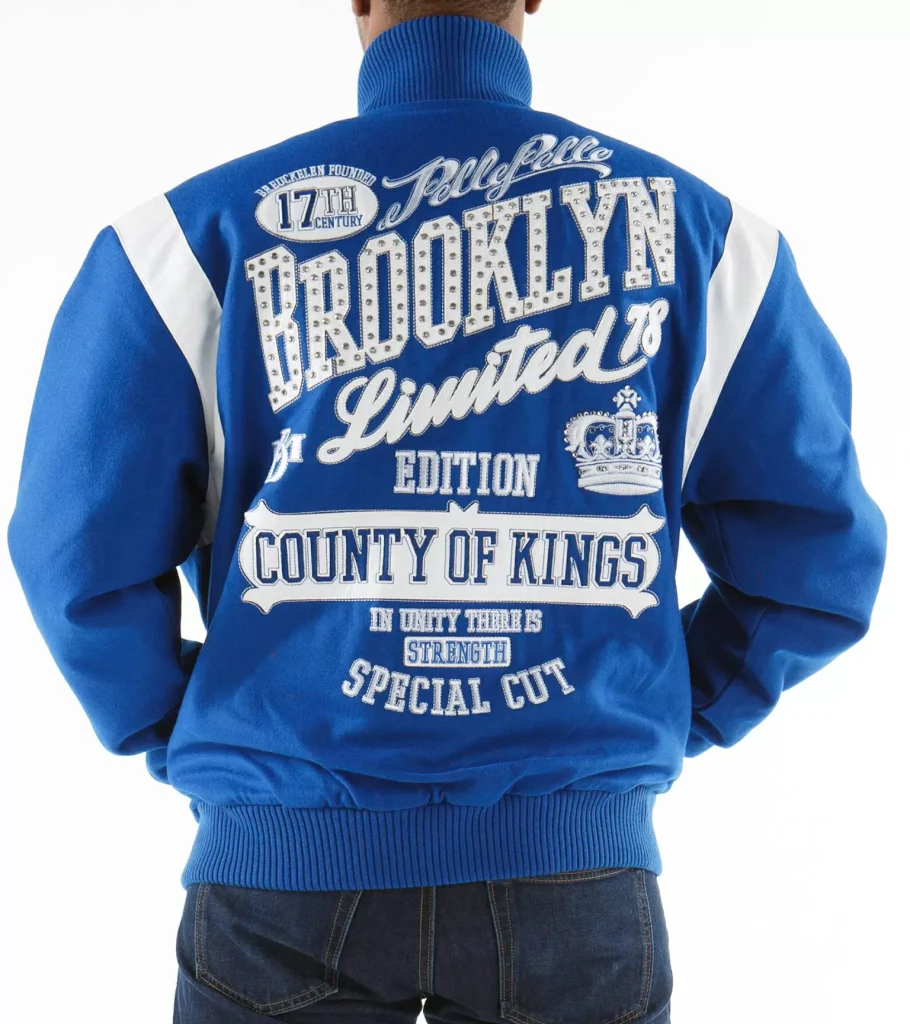 Pelle Pelle Blue Brooklyn Tribute Special Cut Jacket, pellepelle.us