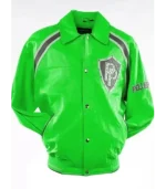 Pelle Pelle Bright Green Varsity Jacket, pellepelle.us