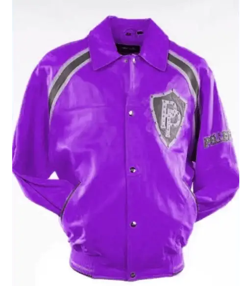 Pelle Pelle Bright Purple Varsity Jacket,pellepelle.us