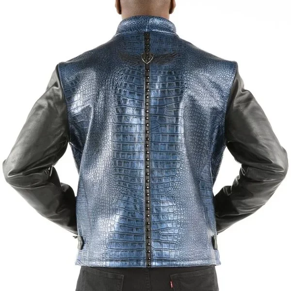 Pelle Pelle Men Biker Night Blue Jacket, pellepelle.us