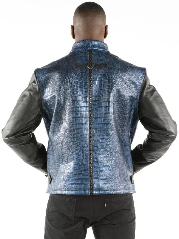 Pelle Pelle Men Biker Night Blue Jacket, pellepelle.us