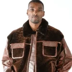 Pelle Pelle Deluxe Shearling Brown Jacket, pellepelle.us