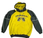 Pelle Pelle Denim Co Mens Yellow Black Pullover Hoodie, pellepelle.us