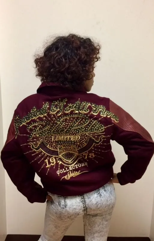 Pelle Pelle Maroon Greatest Of All Time Lady Jacket, pellepelle.us