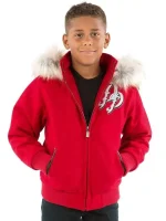 Pelle Pelle Kids 78 Born Free Red Wool Jacket