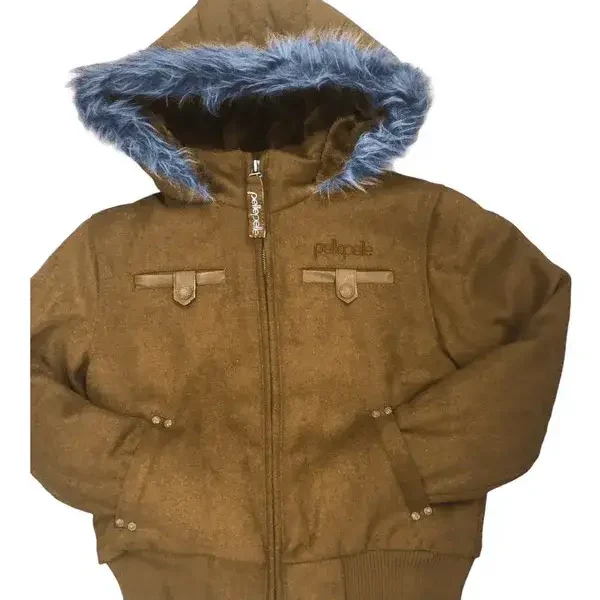 Pelle Pelle Kids Hooded Mustard Bomber Jacket, pellepelle.us