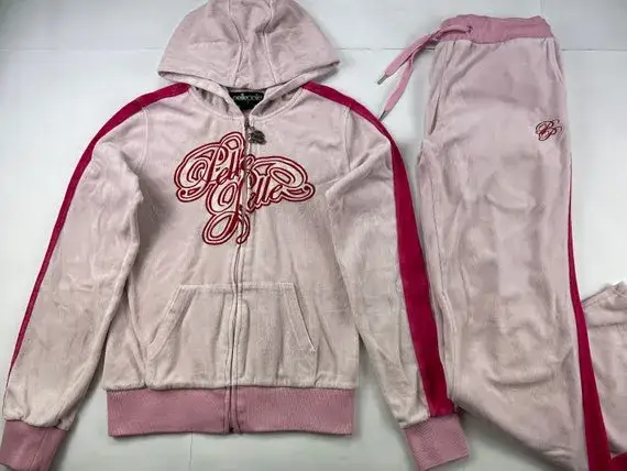 Pelle Pelle Kids Light Pink Velvet Tracksuit pellepelle.us