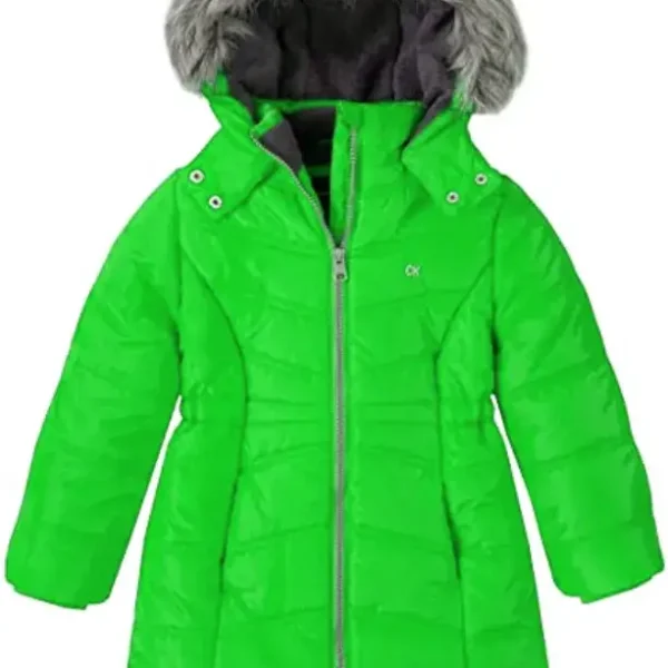 Pelle Pelle Kids Long Puffer Aerial Cabaret Green Coat pellepelle.us