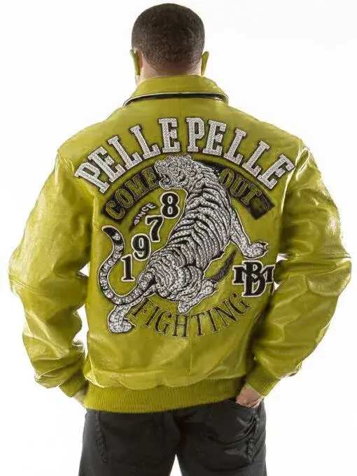 Pelle Pelle Come Out Fighting Olive Jacket pellepelle.us