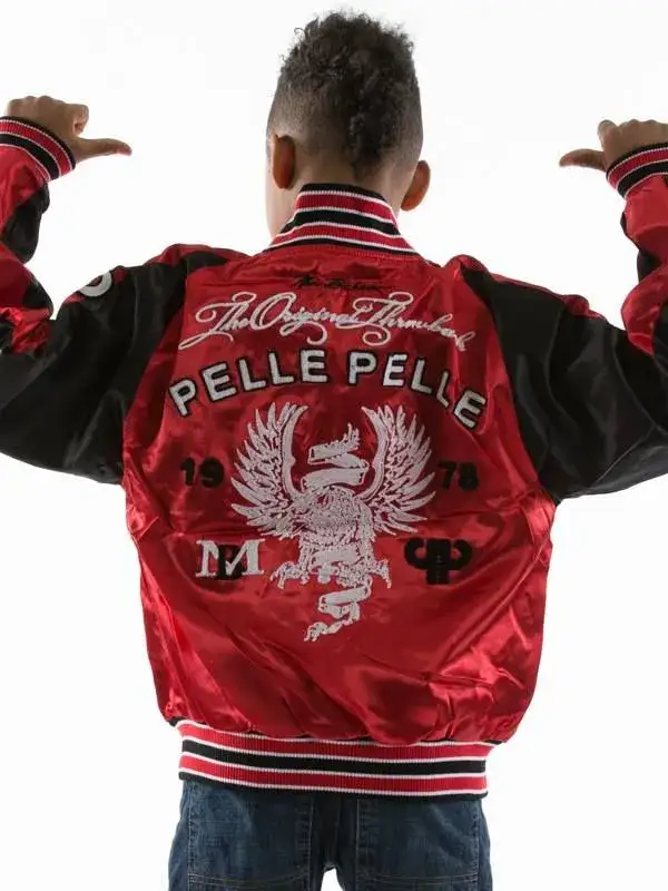 Pelle Pelle Kids MB Varsity Bomber Jacket, pellepelle.us