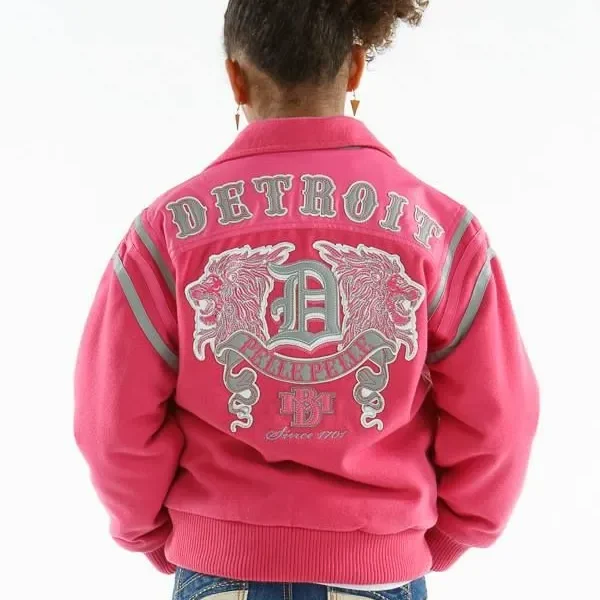 Pelle Pelle Detroit Pink Girl Wool Jacket, pellepelle.us